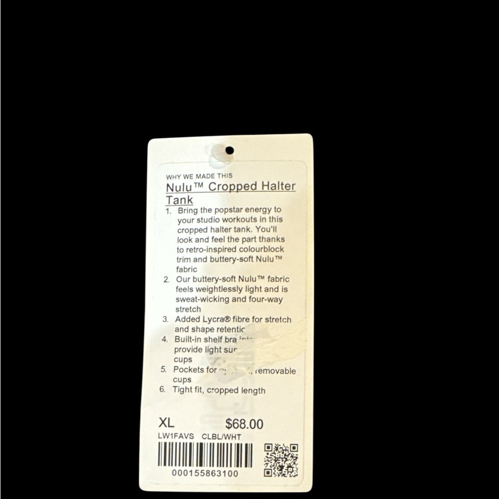 LULULEMON Women's Nulu Croppee Halter Tank - Picture 3 of 3